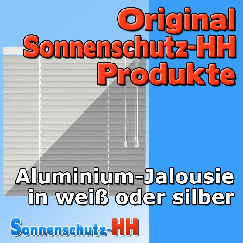 Alu-Aluminium Jalousie Rollo Jalousette 95 x 160 cm in Farbe weiss oder silber